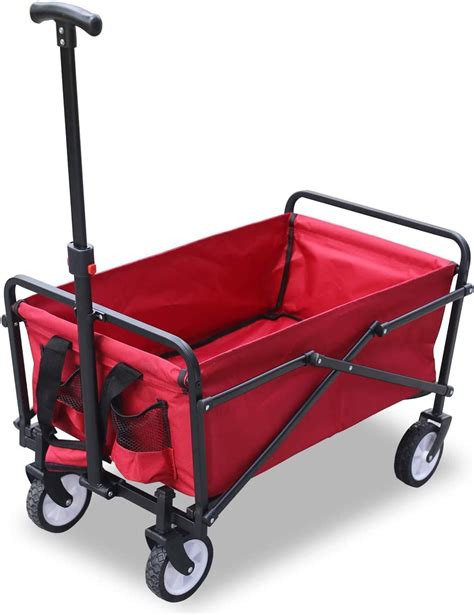 Navatiee <b>Collapsible</b> <b>Folding</b> <b>Wagon</b>, Beach <b>Wagon</b> Cart Heavy Duty Foldable with Big Wheels, Utility Grocery <b>Wagon</b> with Side Pocket and Brakes for Camping Garden Sports, T1 4. . Amazon collapsible wagon